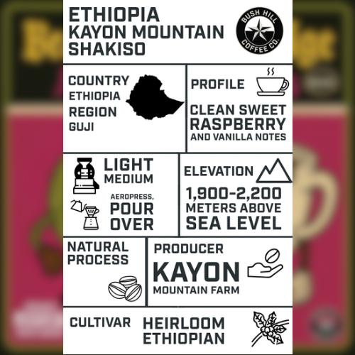 ARABICA VULGARIS / KAYON MOUNTAIN SHAKISO NATURAL: LIGHT MEDIUM