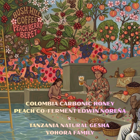 PEACH BERRY BERET / COLOMBIA CARBONIC HONEY PEACH CO-FERMENT x TANZANIA NATURAL GESHA