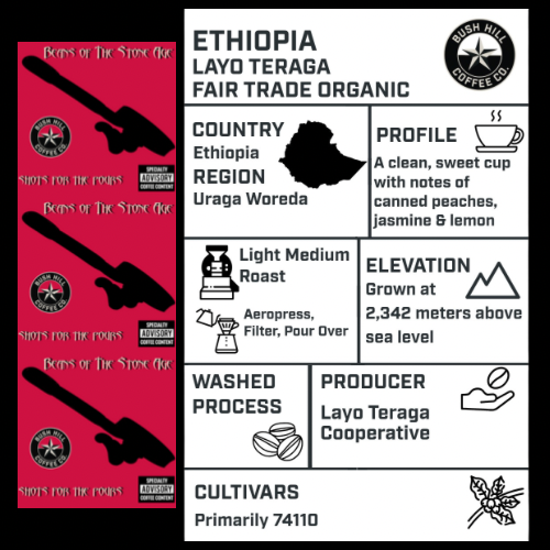 BEANS OF THE STONE AGE - ETHIOPIA LAYO TERAGA WASHED: LIGHT MEDIUM